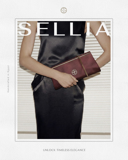 SELLIA LELAH black leather handbag — detail
